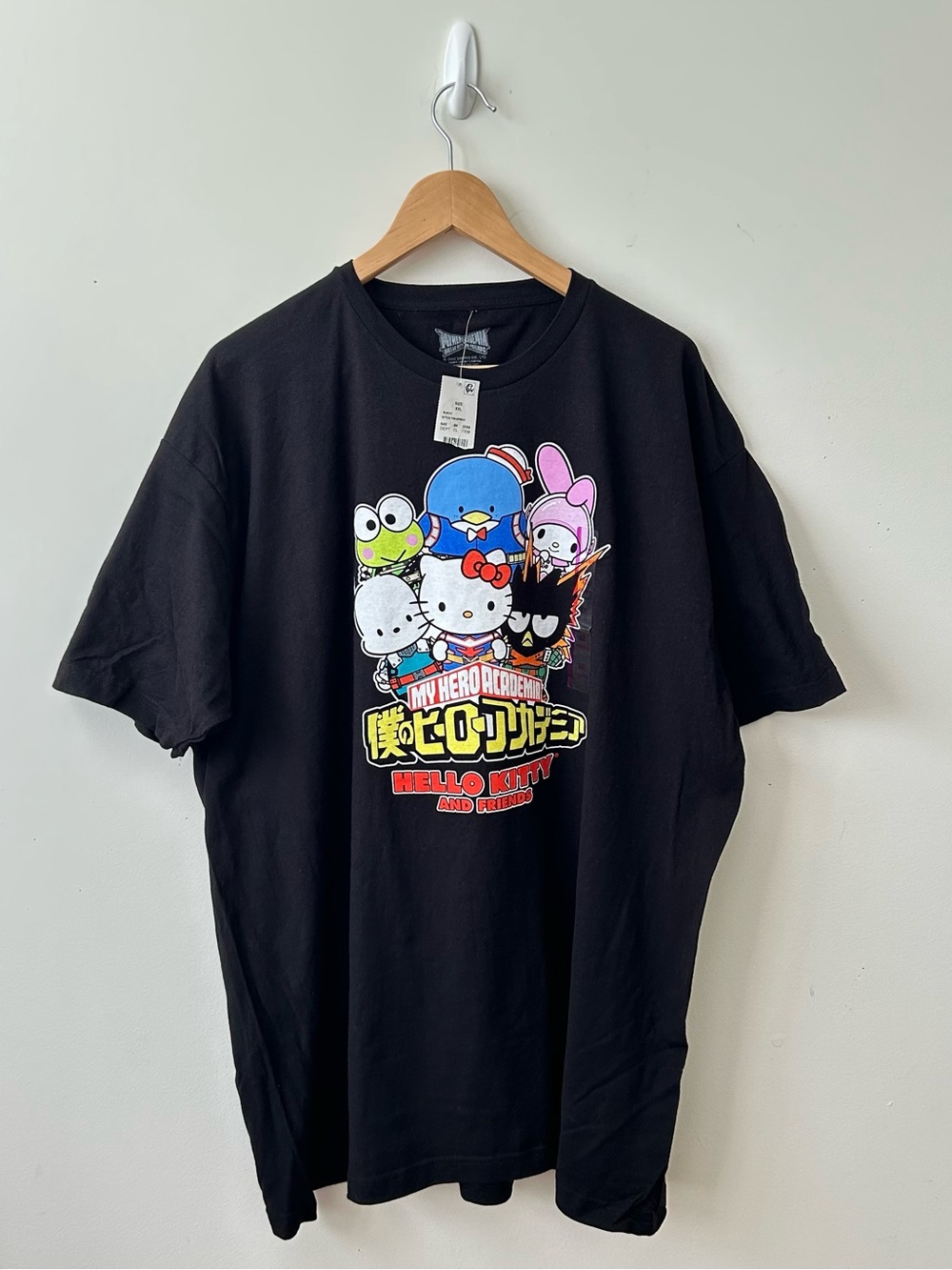 Hello Kitty T Shirt 2XL Black Short Sleeve Crewneck Graphic
